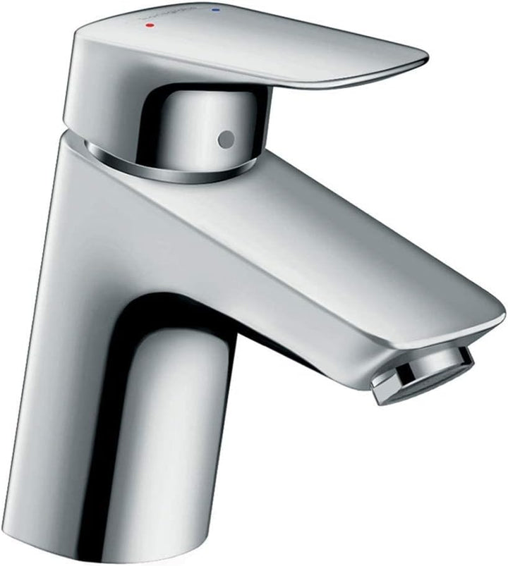 hansgrohe Wasserhahn Logis (Armatur mit Auslauf Höhe 70mm und Push-Open Ablaufgarnitur) Chrom Chrom