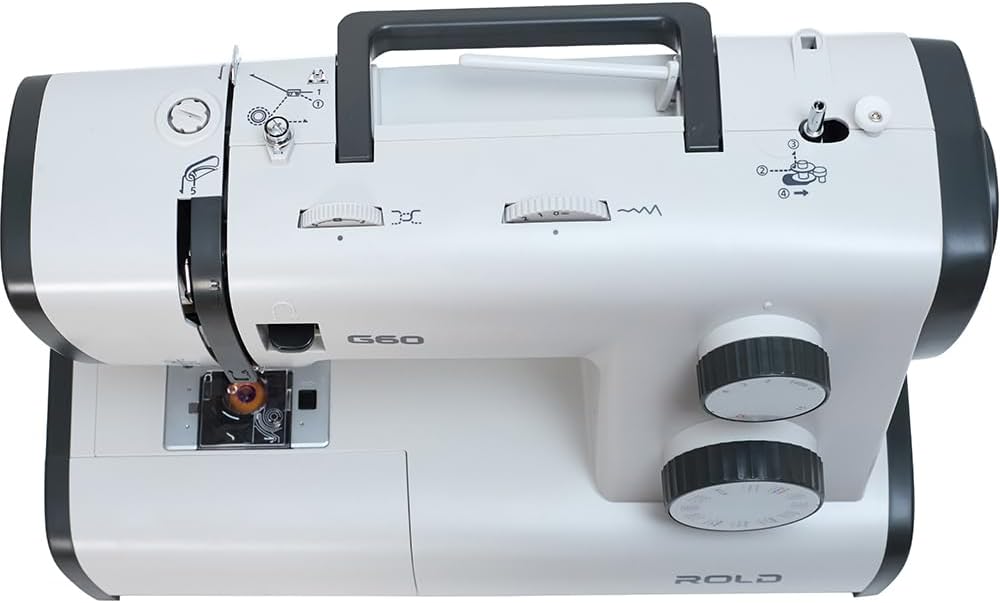 ROLD G60 Elektrische Nähmaschine – 32 Nähprogramme mit Anschiebetisch | Für Jeans, Jersey, Baumwolle