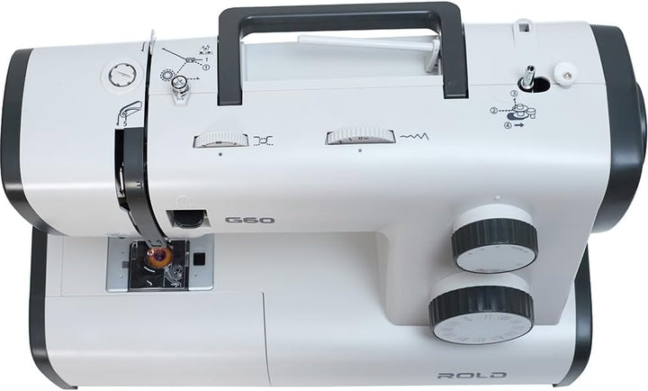 ROLD G60 Elektrische Nähmaschine – 32 Nähprogramme mit Anschiebetisch | Für Jeans, Jersey, Baumwolle