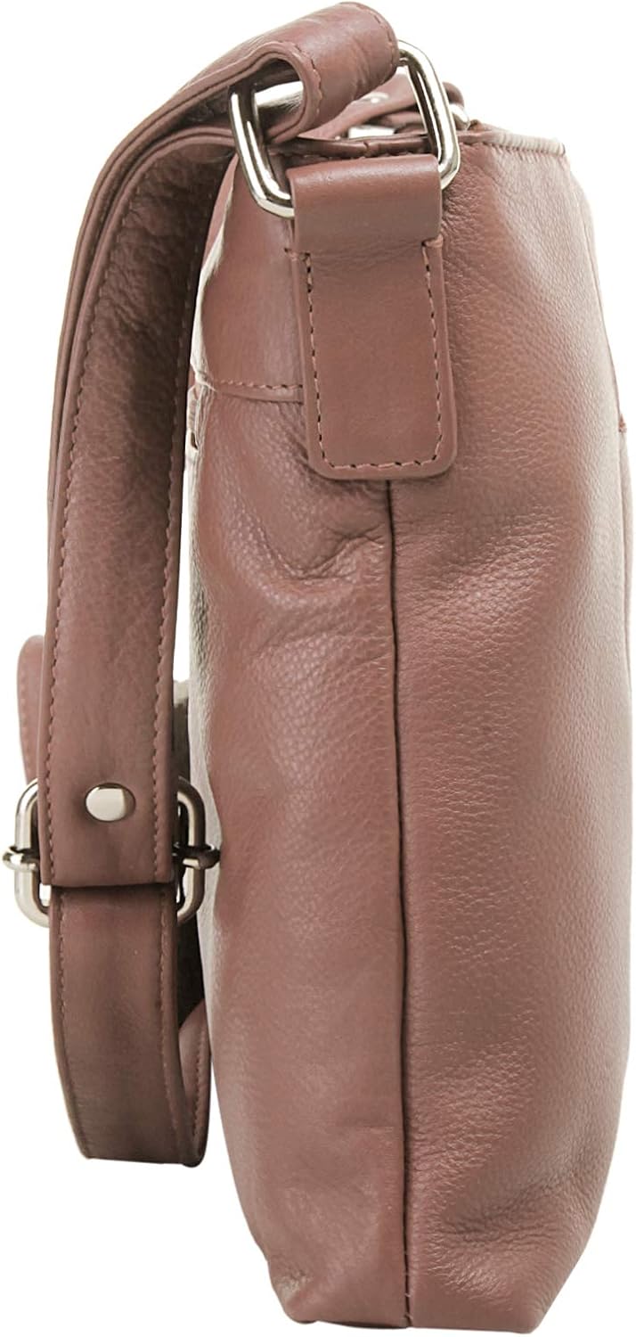 Bruno Banani Umhängetasche rosa echt Leder Damen - 020315