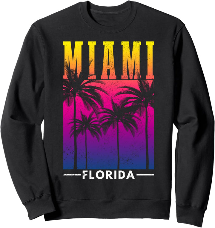 Miami Beach Retro Florida USA Amerika Souvenir Geschenk Sweatshirt