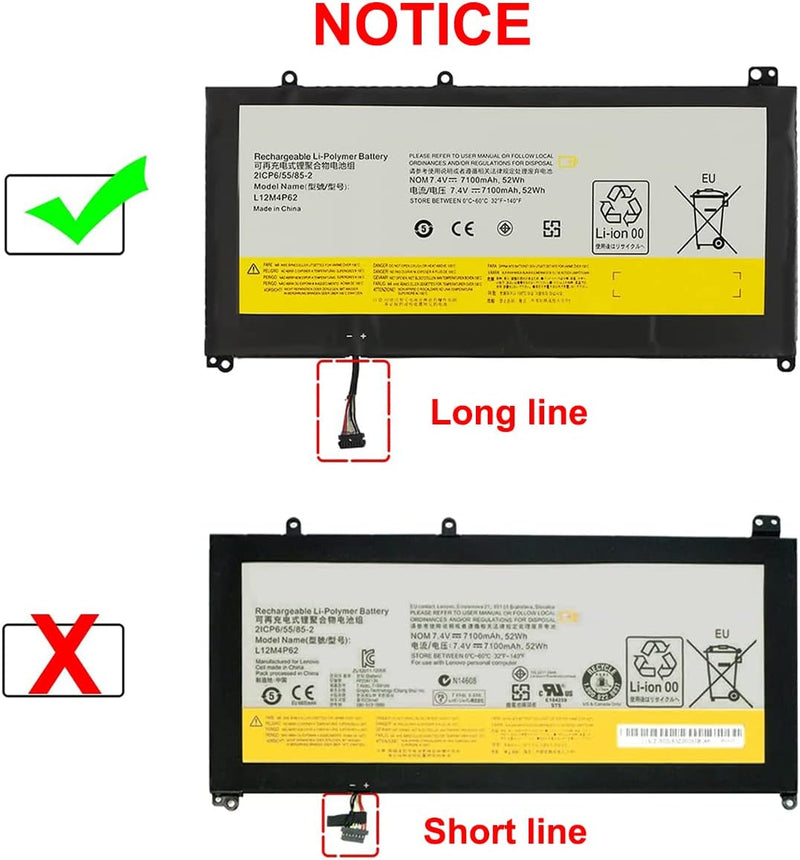 XITAIAN 7100mAh 52Wh 7.4V L12M4P62 L12L4P62 Ersatz Laptop Akku für Lenovo Ideapad U430 U530 U530-202