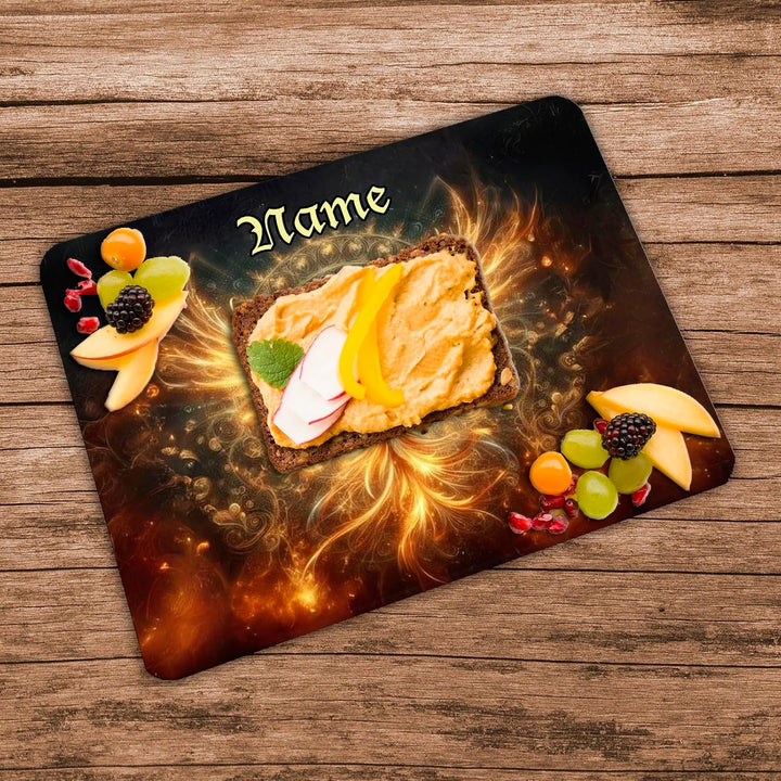 Vesperbrettchen mit Name/Frühstücksbrettchen Brotzeitbrettchen Schneidebrettchen mit Motiv und Perso