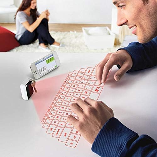 AGS Virtuelle Bluetooth-Tastatur und Maus für iPhone, iPad, Smartphone und Tablets