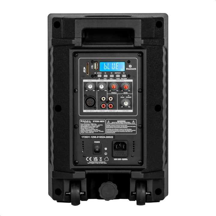 Ibiza - XTK8A-MKII - Aktiver 8"/20cm SONO-Lautsprecher - 25mm Kompressionshochtöner - Bassreflexsyst