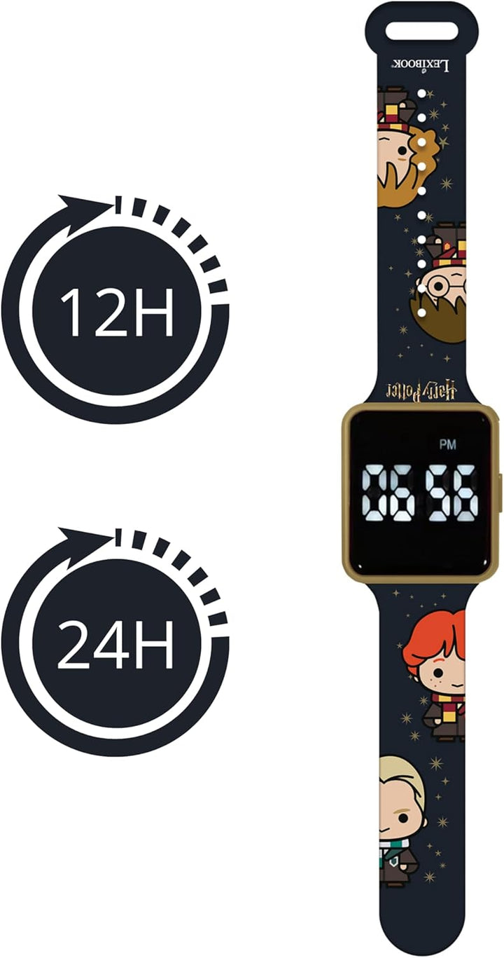 Lexibook, Harry Potter, Digital-Anzeige Uhr, 12 oder 24 Stunden Anzeige, DMW060HP EinheitsgroBe Harr