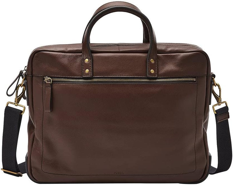 Fossil Herren Haskell Workbag Dark Brown, Dark Brown