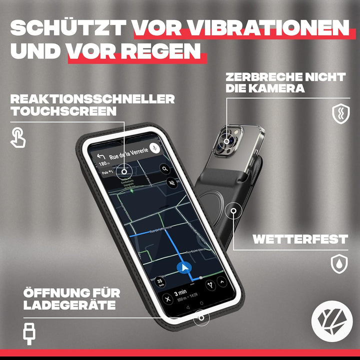 Shapeheart französische Innovation, magnetische Telefonhalterung für Sportmotorräder für Lenkerhälft