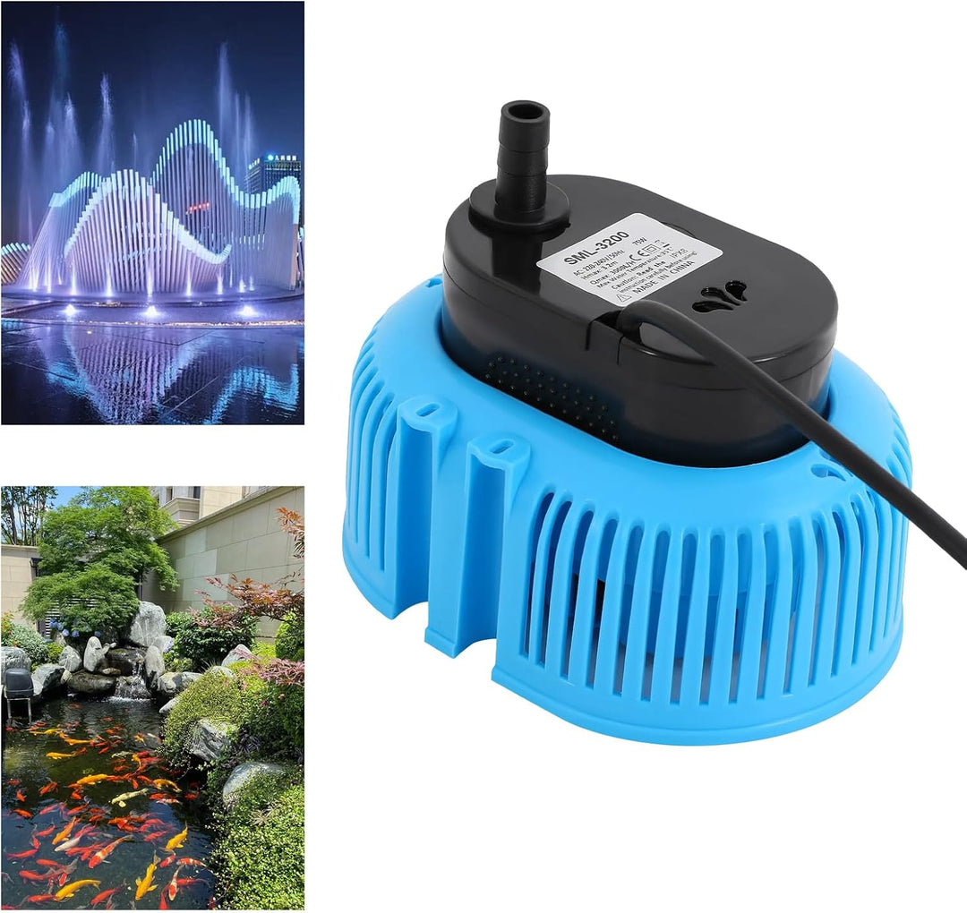 Poolabdeckpumpe Tauchpumpe 3000L/h Poolabdeckung Pumpe 75W Entwässerung | Kupfermotor befreit die Pl