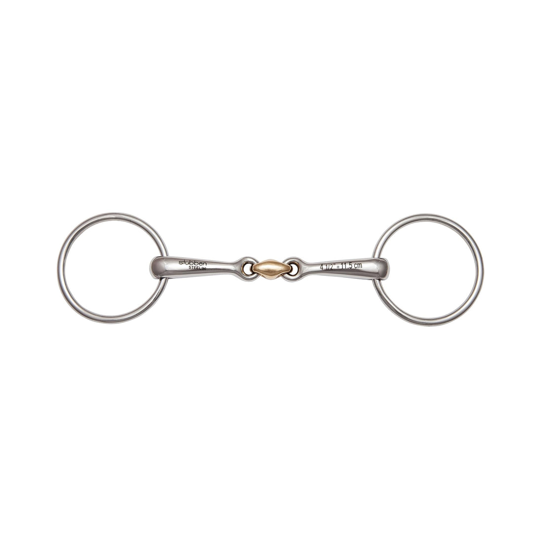 Stübben Gebiss 2420 Wassertrense/Unterlegtrense - Sweet Kupfer-Mittelstück - 12 mm Stärke 11,5 cm -