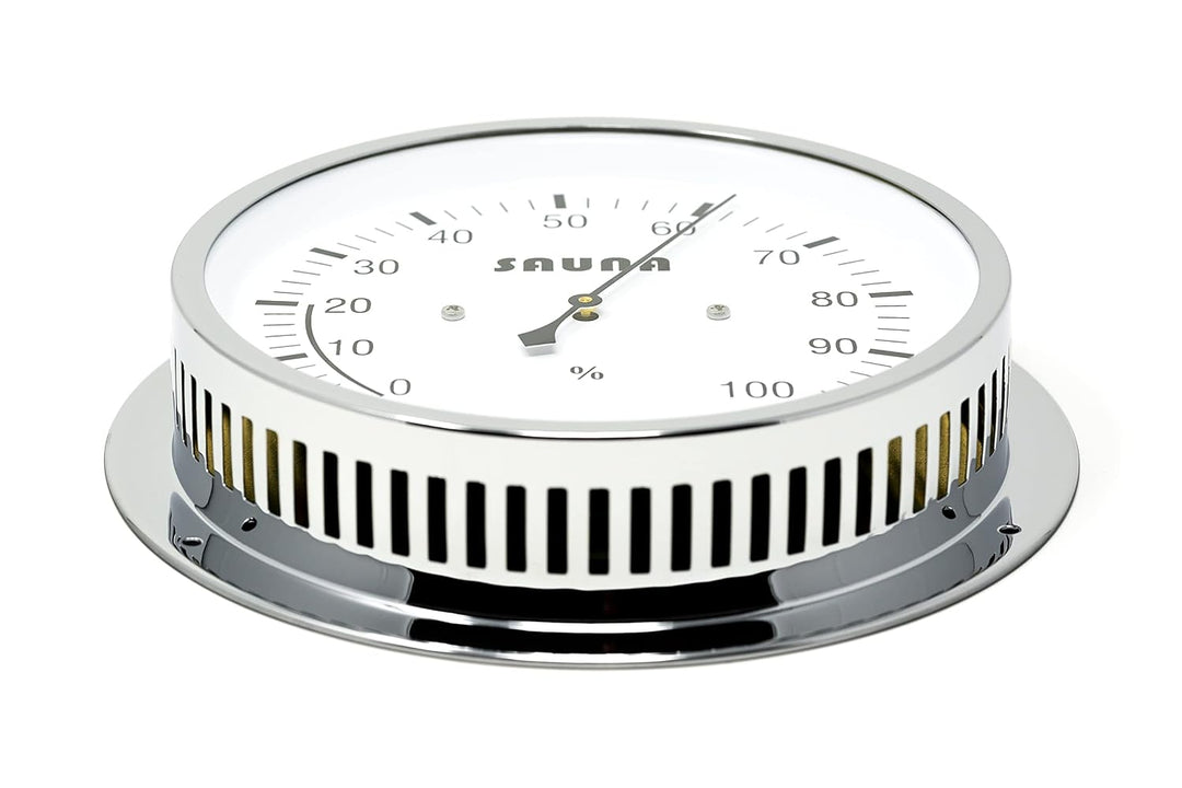 Fischer 4036-47 - synthetisches Sauna-Hygrometer - 155mm Sauna-Luftfeuchtigkeitsmesser aus Messing -