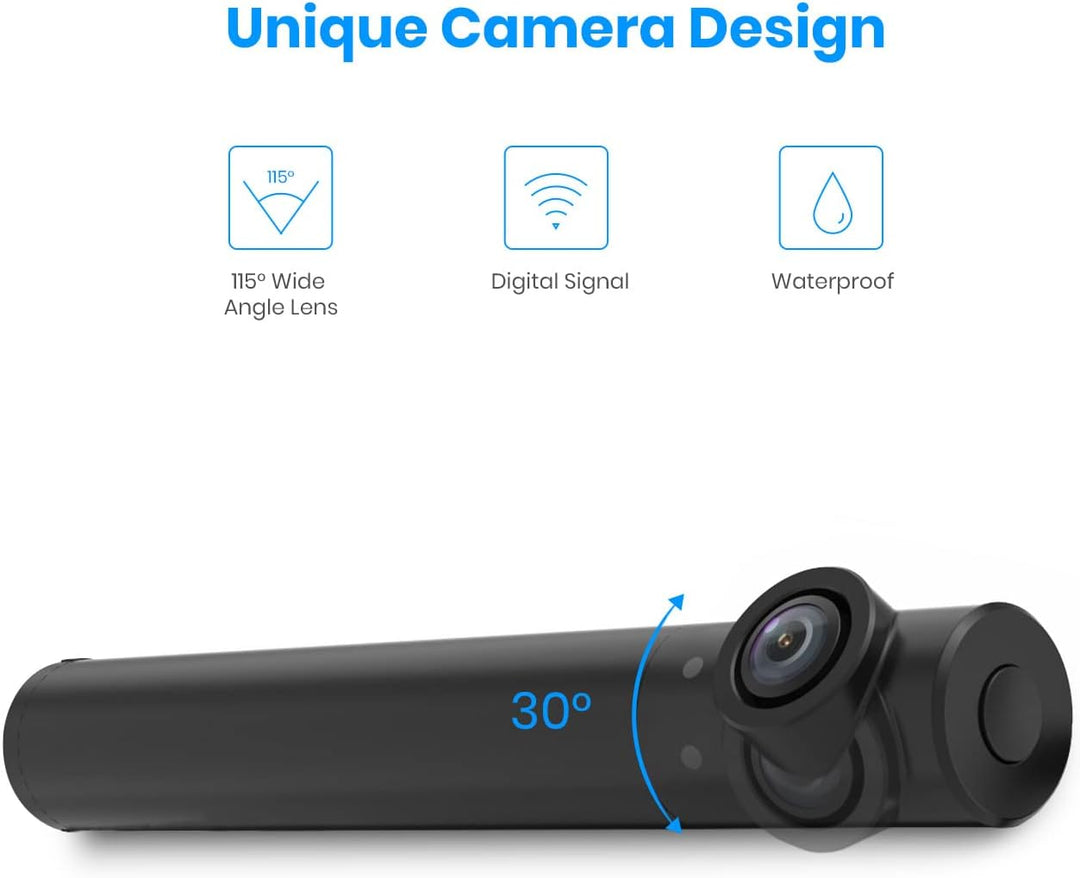 AUTO-VOX Kabellose Rückfahrkamera für TW1, 720P HD Rückfahrkamera mit eingebauter wiederaufladbarer