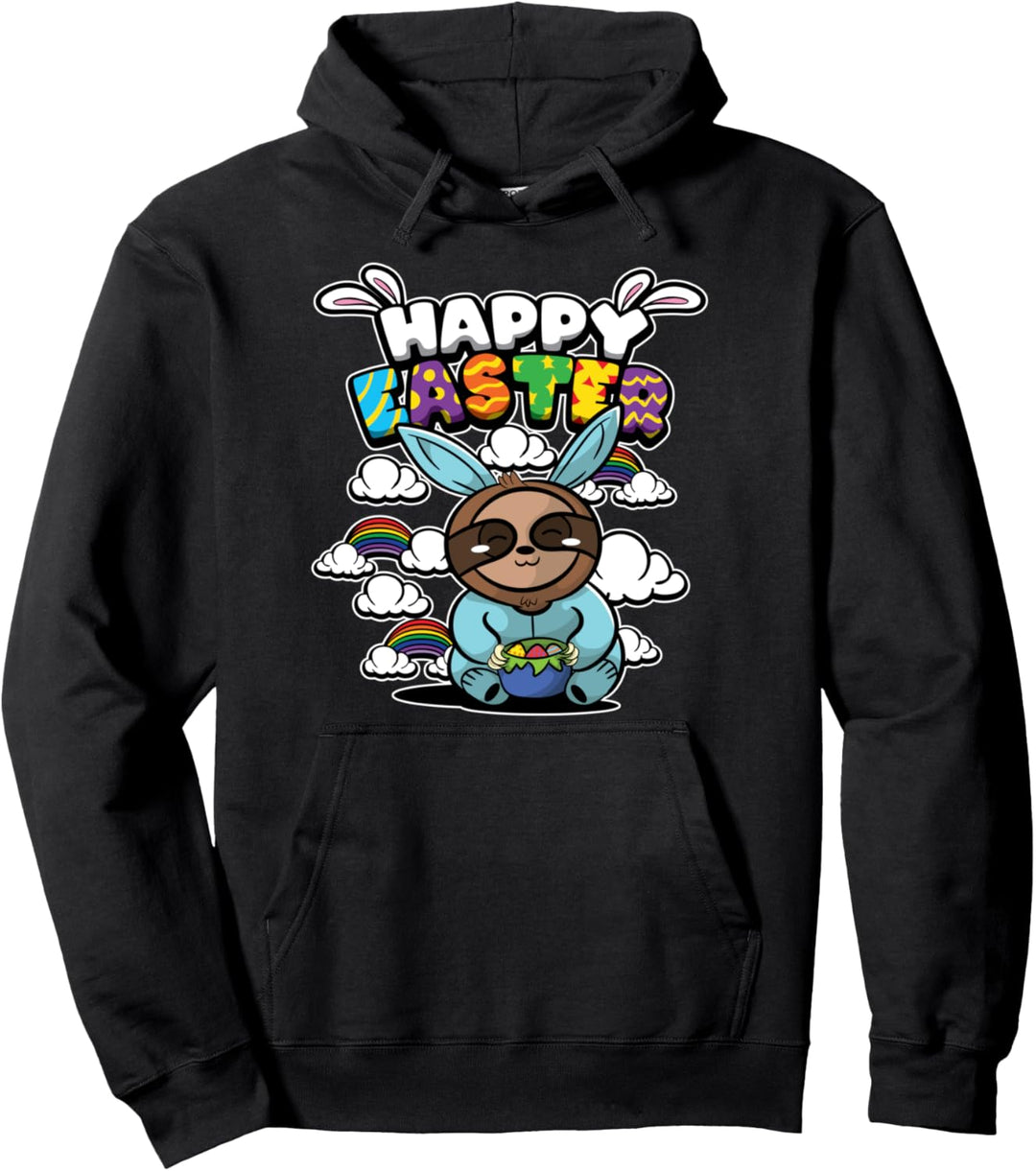 Happy Easter - Ostertiere - Süsses getarntes Faultier Pullover Hoodie
