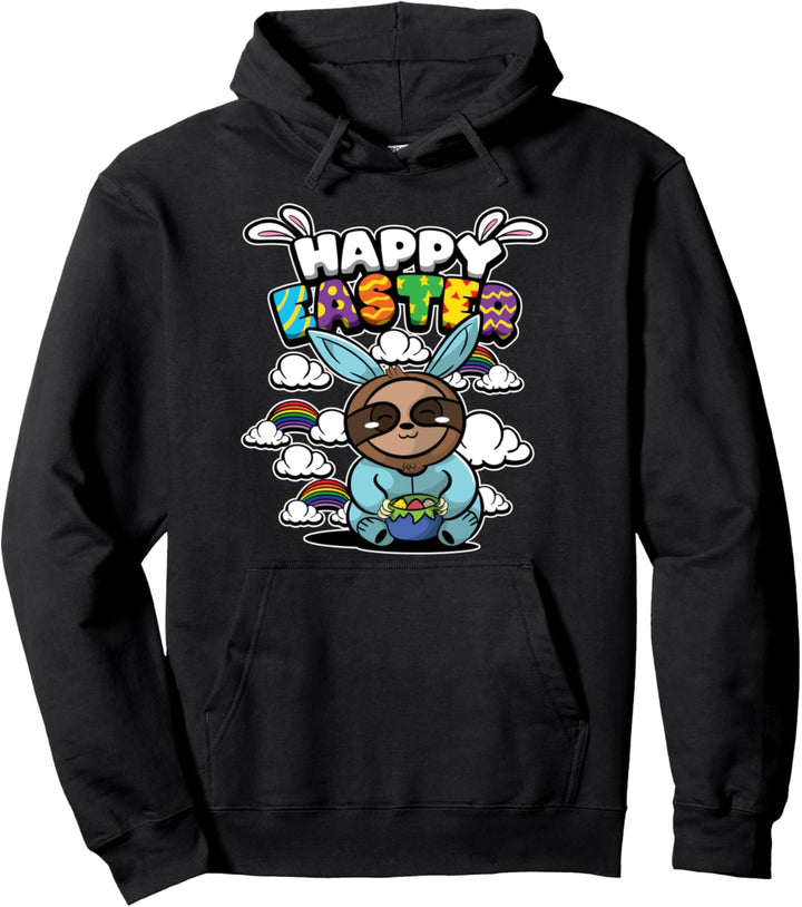 Happy Easter - Ostertiere - Süsses getarntes Faultier Pullover Hoodie