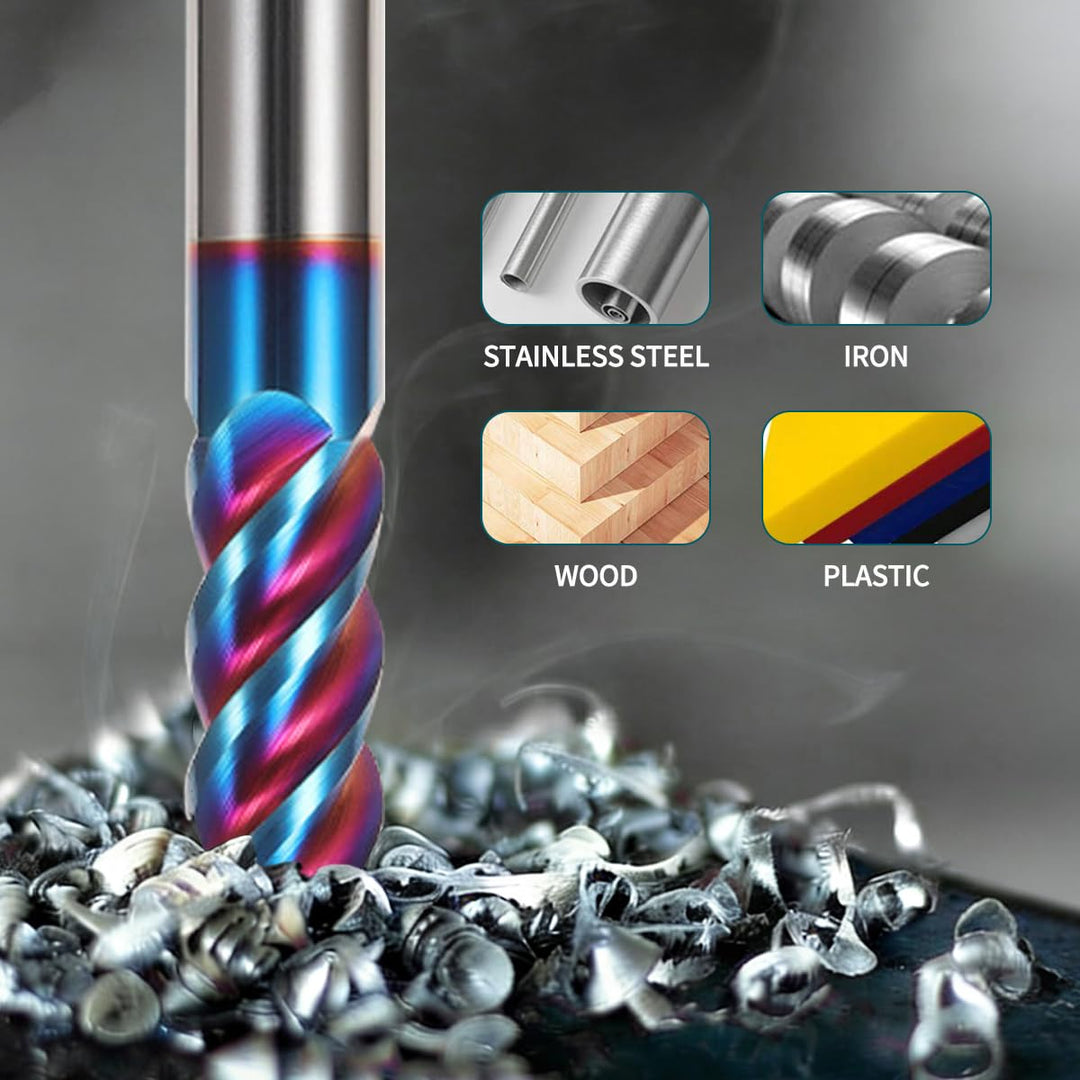 Hartmetall Schaftfräser 10.0 * 75mm, 4 Schneiden, NACO4 Beschichtet HRC65, VHM Fräser, CNC Fräser fü