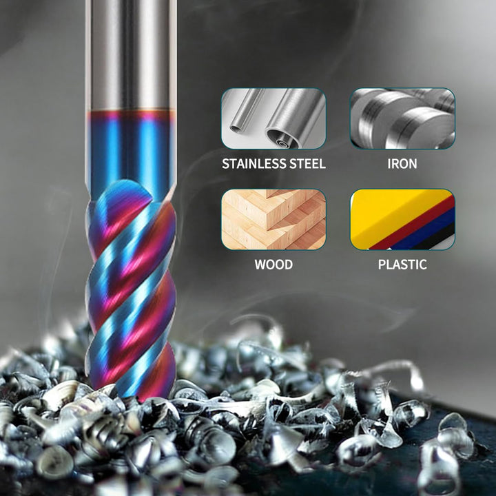 Hartmetall Schaftfräser 10.0 * 75mm, 4 Schneiden, NACO4 Beschichtet HRC65, VHM Fräser, CNC Fräser fü