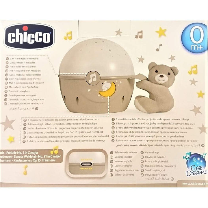 Chicco Next2Stars Baby-Nachtlicht, Neutral | Sternenlichtprojektor für Babybetten und Krippen, Sound