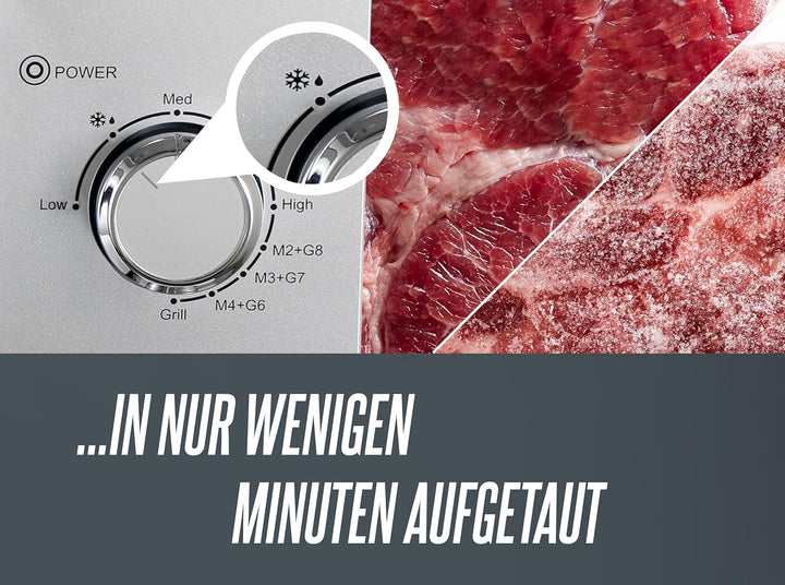 HEINRICHS Mikrowelle, kompakte Mikrowelle, 20L Volumen, 9 Leistungsstufen, inkl.35min.Timer, Defrost