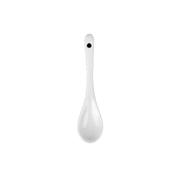 Holst Porzellan KPL 610 Porzellan Löffel 10 cm gerade Form Weiss 10 x 2,3 x 1,3 cm 6 Stück 10 cm Wei