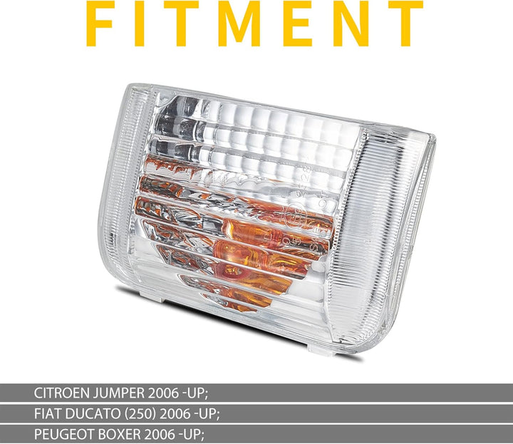 TOPTHAN 2X Blinkerleuchte Aussenspiegel Blinker passend für FIAT Ducato (250) 2006 UP Citroen Jumper