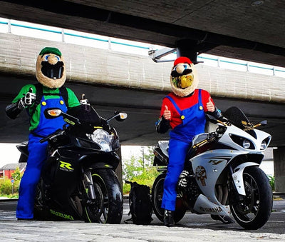 FunnyRiders Stoff-Cover für Motorradhelm - Lustiger Helm-Überzug, toller Hingucker - Zubehör für Mot