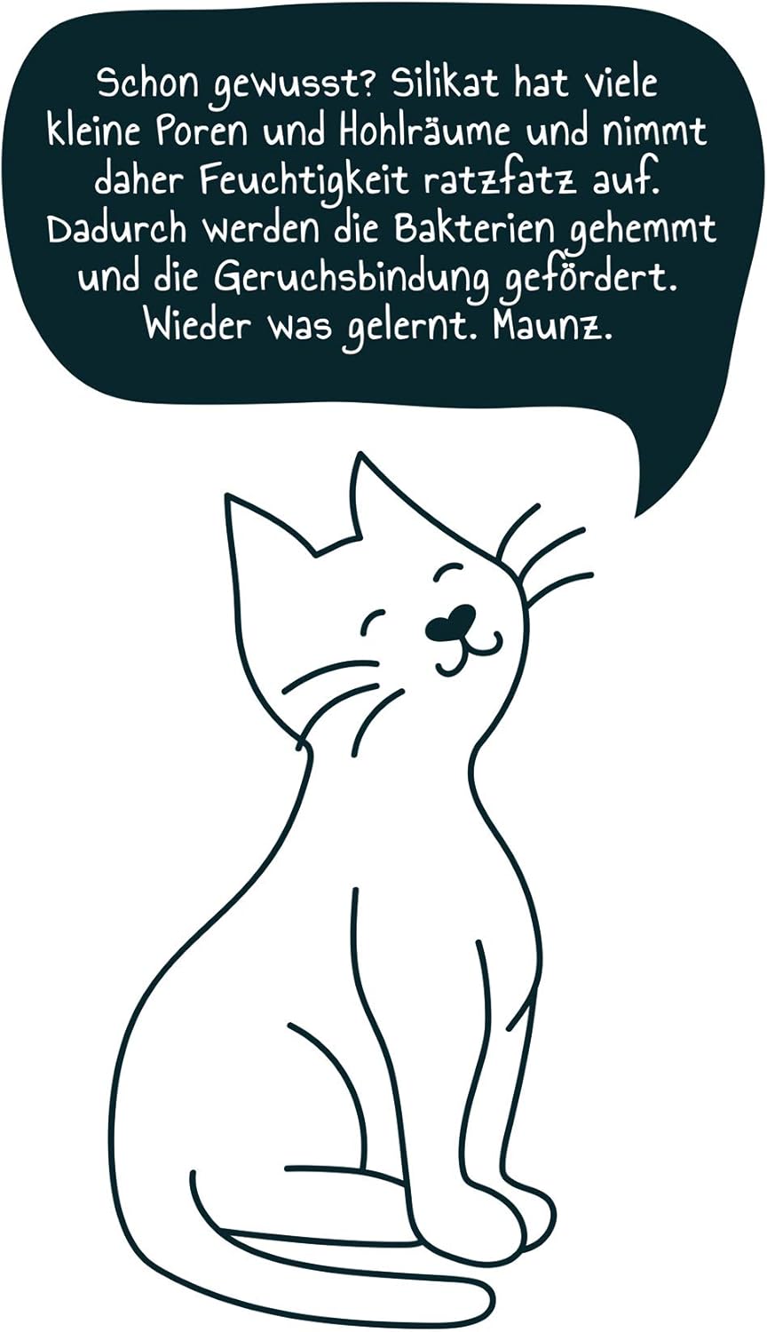 PRIMOX® Katzenstreu mit Babypuder-Duft + 3% Silikat | 380% Saugfähigkeit I Optimale Geruchsbindung |