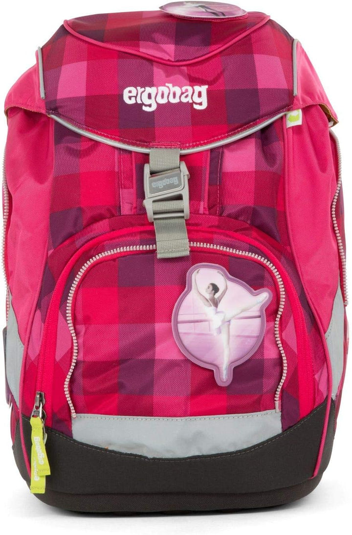 Ergobag pack Schulrucksack-Set RhabarBär (6tlg.), 35 cm, 20 L, Lila Kontrollen