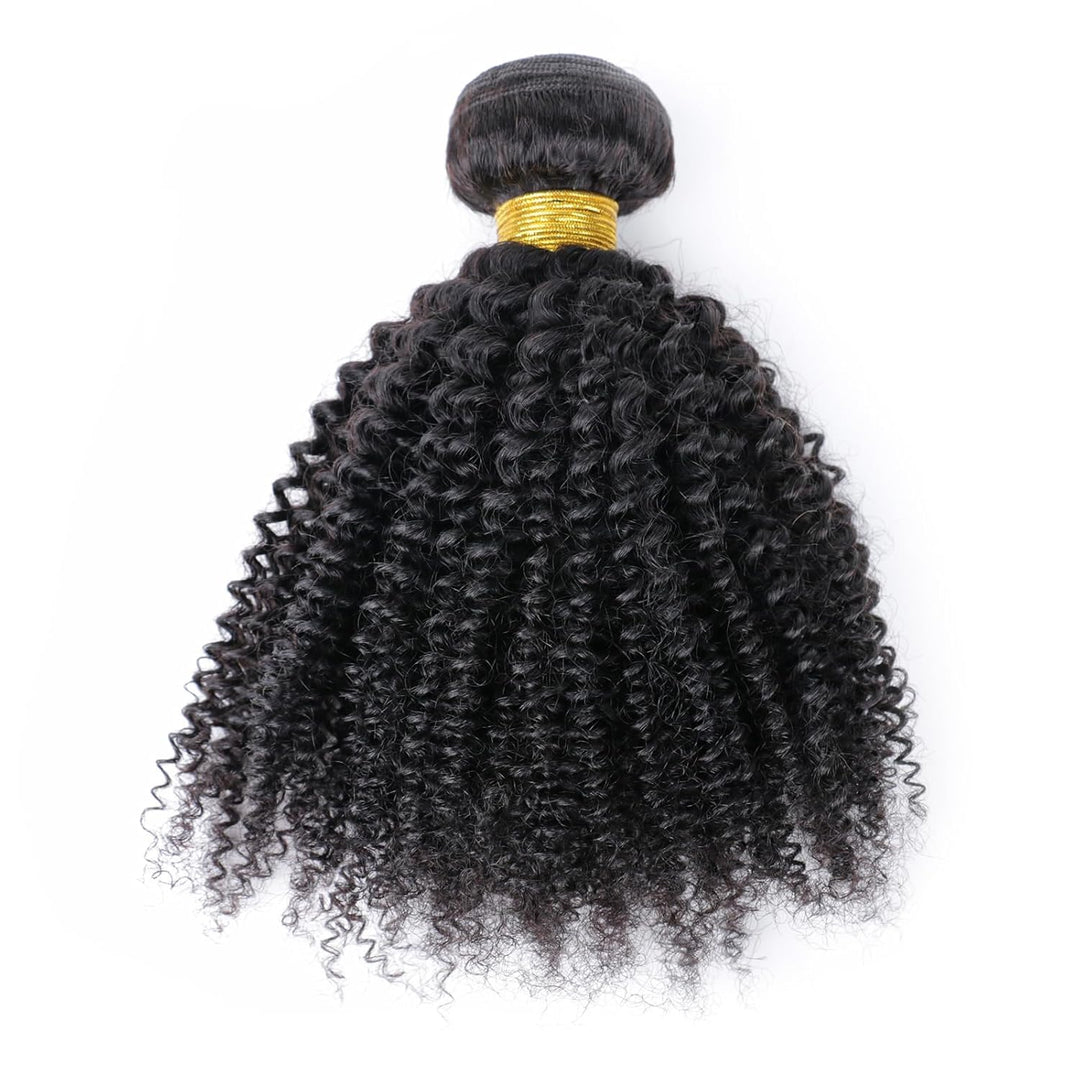 Human Hair Bundles for Black Women Mongolian Afro Kinky Curly Human Hair Extension Single Bundle Unp