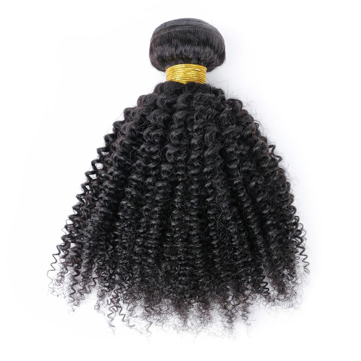 Human Hair Bundles for Black Women Mongolian Afro Kinky Curly Human Hair Extension Single Bundle Unp