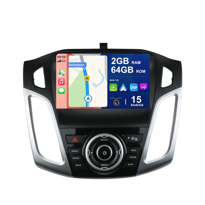 9 Zoll Android 15 Autoradio für Ford Focus (2012-2017) - Rückfahrkamera KOSTENLOS - 2G+64G - 2 Din -