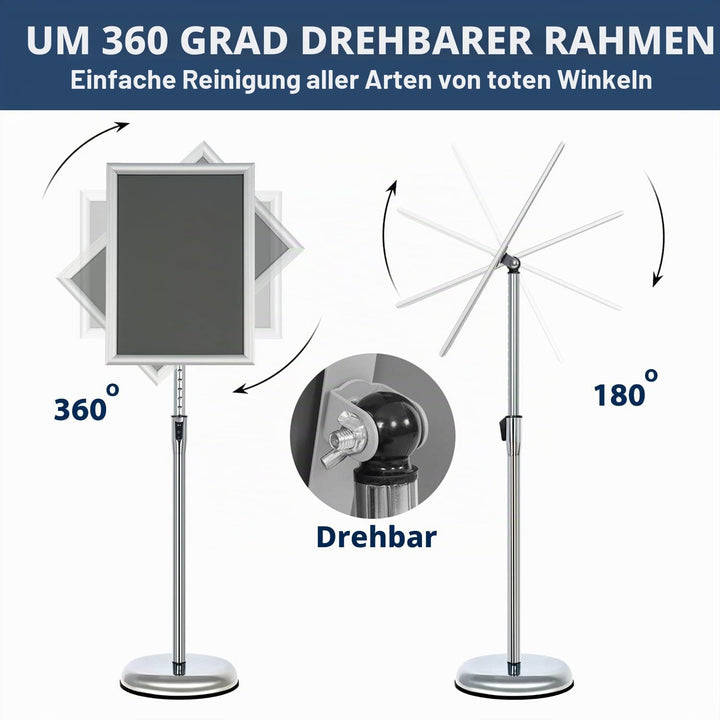 VAIIGO Infoständer Höhenverstellbar Aluminium DIN A4 Plakatständer Informationsständer Präsentations