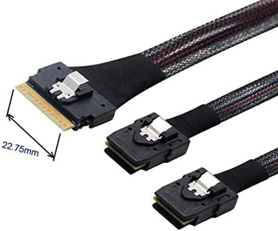 xiwai PCI-E Ultraport Slimline SAS Slim 4.0 SFF-8654 8i 74pin auf Dual SFF-8087 Mini SAS Kabel PCI-E