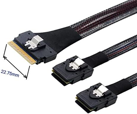 xiwai PCI-E Ultraport Slimline SAS Slim 4.0 SFF-8654 8i 74pin auf Dual SFF-8087 Mini SAS Kabel PCI-E