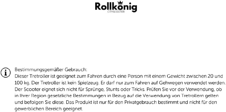 Rollkönig ® Scooter für Kinder ab 5 Jahren I Der Faltbare City-Scooter mit grossen Rädern I Tret-Rol
