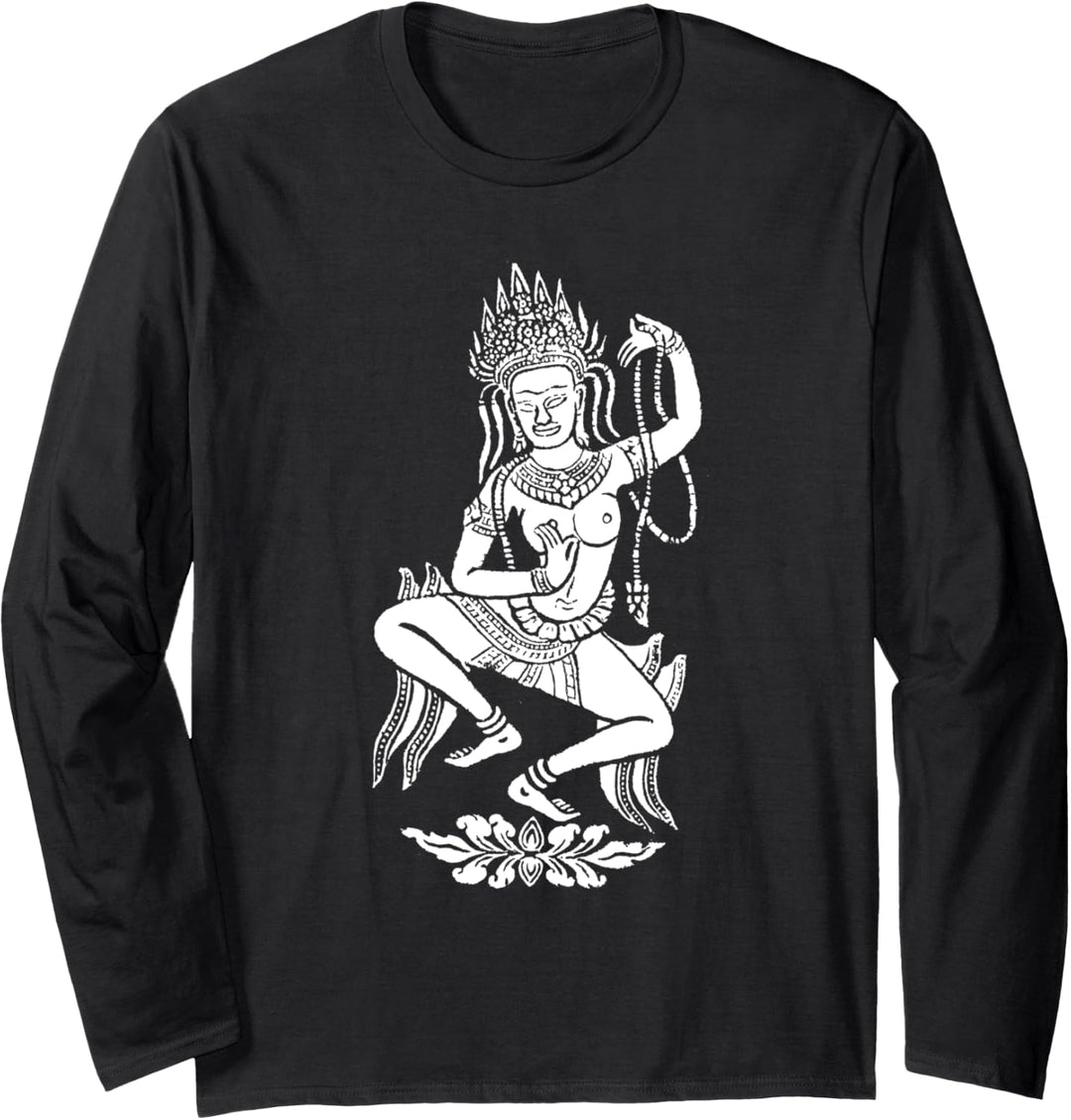 Yoga Meditation Apsara Dance Nymph Buddhist Tanz Esoterik Langarmshirt