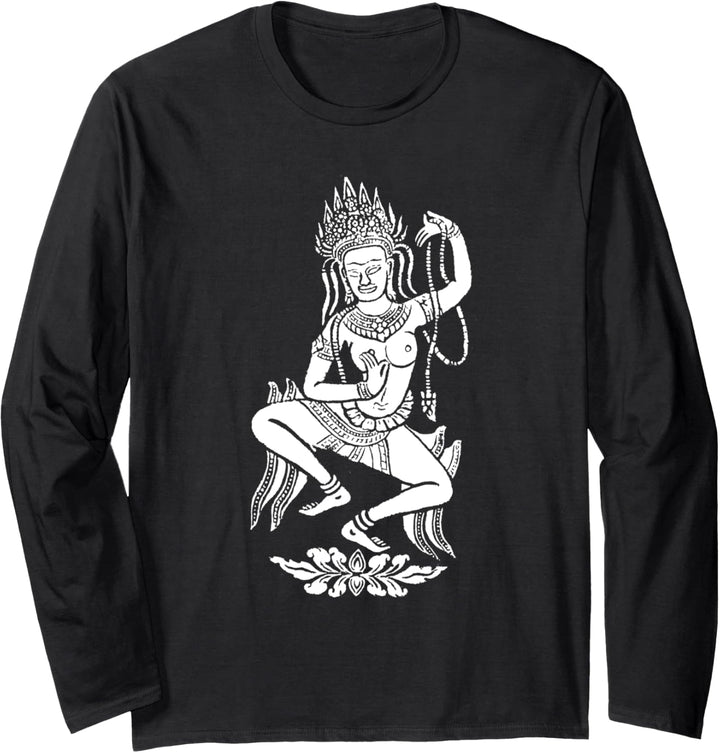 Yoga Meditation Apsara Dance Nymph Buddhist Tanz Esoterik Langarmshirt