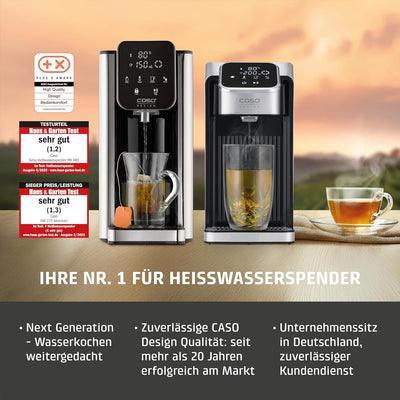 CASO HW 1660 - Turbo Heisswasserspender, heisses Wasser in wenigen Sekunden (40-100°C), 2600 Watt, e