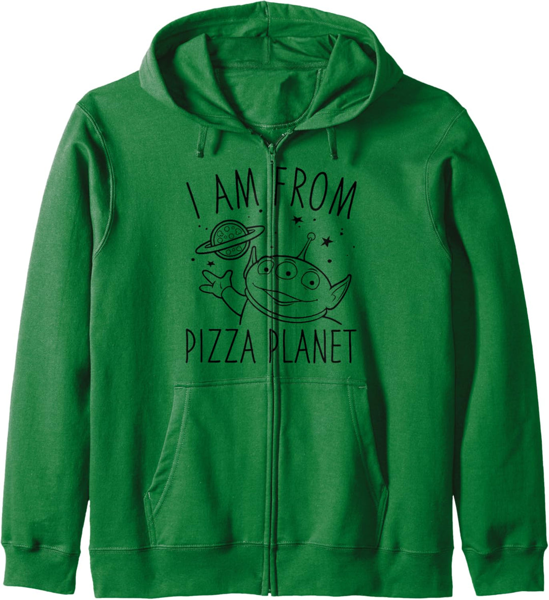 Disney Pixar Toy Story Neon Green Aliens Pizza Planet C1 Kapuzenjacke