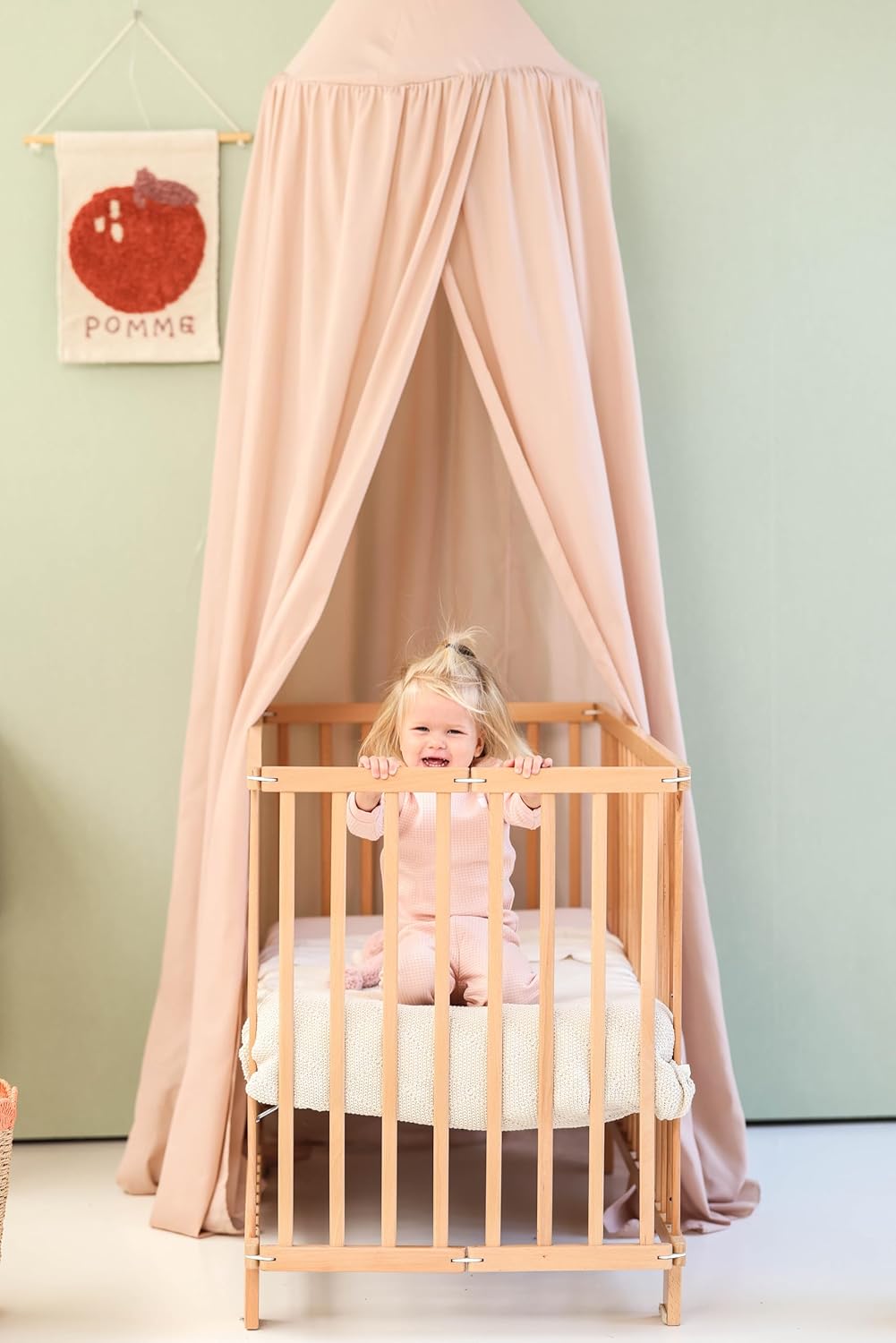 Nougat Baldachin für Kinderzimmer | Hängender Betthimmel für Babybett | Moskitonetz für Stubenwagen