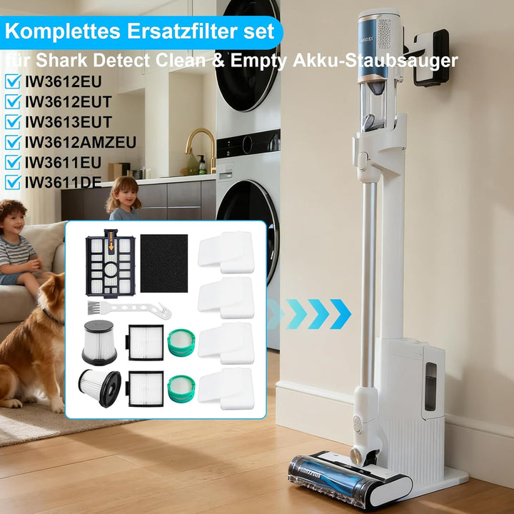 Komplettes IW3612EU Filter für Shark Detect Pro Akku-Staubsauger mit Auto-Empty System IW3612EU IW36