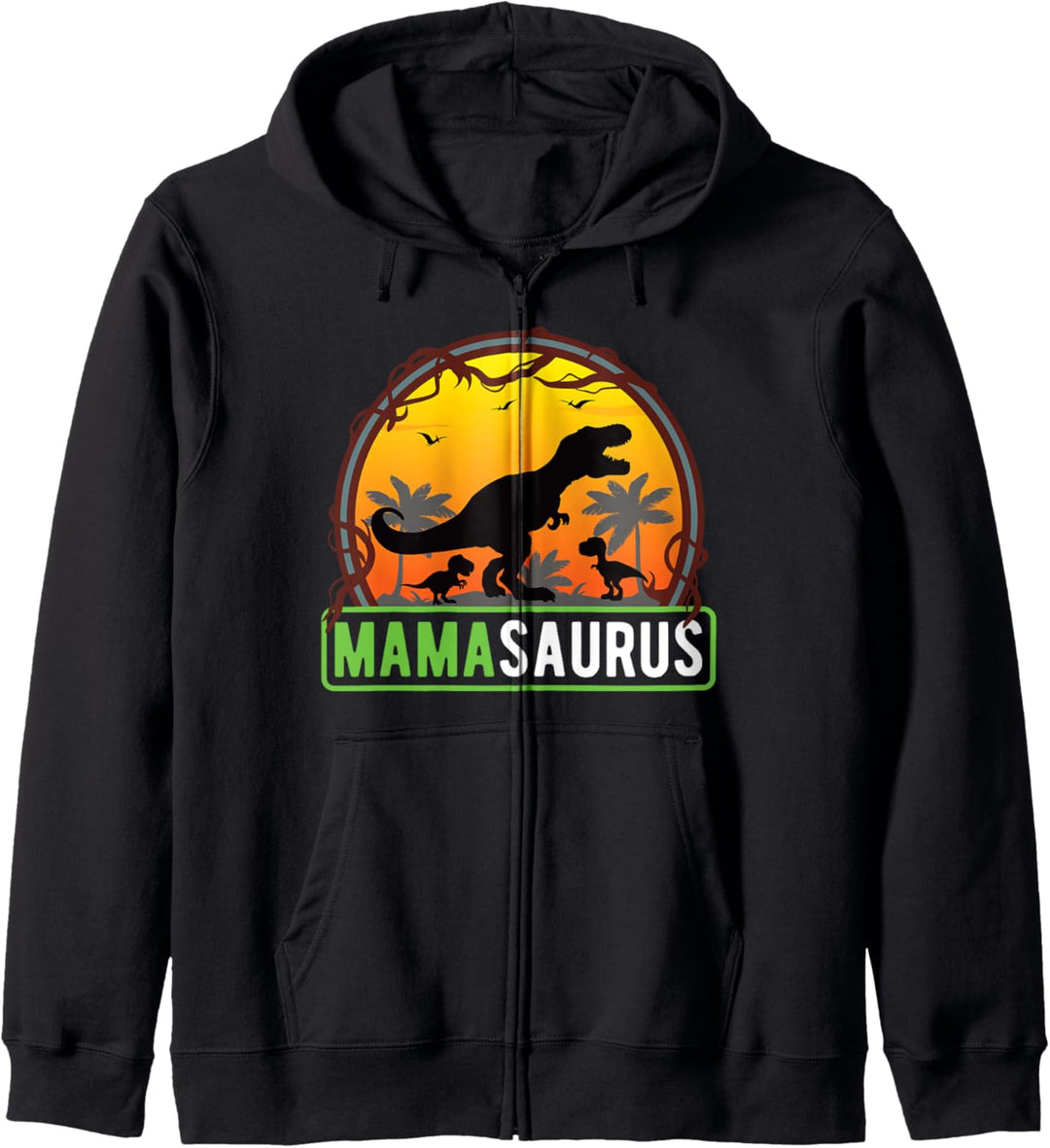 Mamasaurus T-Rex Mama | 2 Kinder Dino Mutter | Muttertag Kapuzenjacke