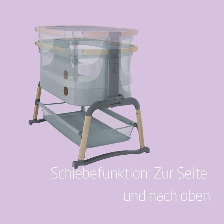 Maxi-Cosi Iora Air Beistellbett Baby, Co-Sleeper mit Allround-Netzgewebe, 0–6 Monate (9 kg), Schauke