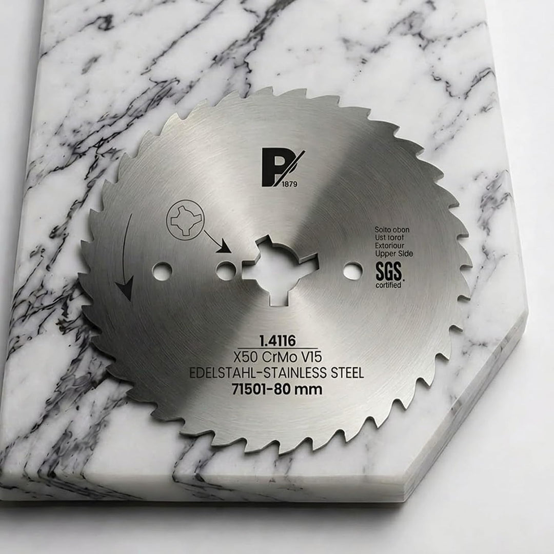 Pirge Kreismesser Universal 80 mm - Schärfstes Dönermesser aus Edelstahl in Premium Qualität (Gezähn