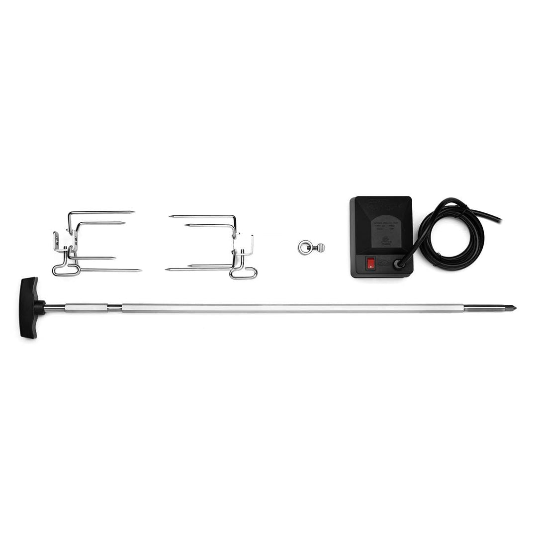 Napoleon - Grillset für Holzkohlegrill Kettle Pro 47 cm, Rotisserie Set, Edelstahl, Schwarz, Silber