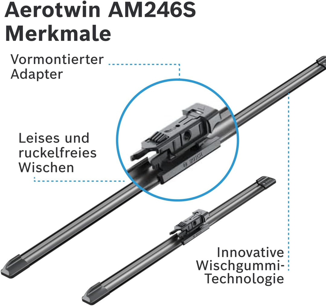 Bosch Scheibenwischer Aerotwin AM246S, Länge: 650mm/380mm − Set für Frontscheibe - Nur für Rechtslen