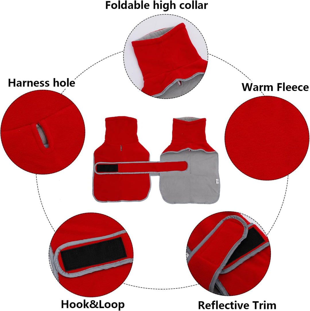 Geyecete-Polarfleece Winter hundemantel fur Dackel,Miniatur Dackel Pullover,Warmes Einstellbar Hunde