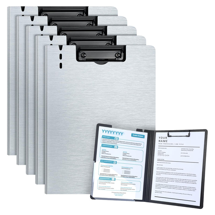A4 Klemmbrett Ordner, 5 Pack Faltbare A4 Klemmbretter mit Tasche, A4 Klemmbretter Klemmbrett für Ges