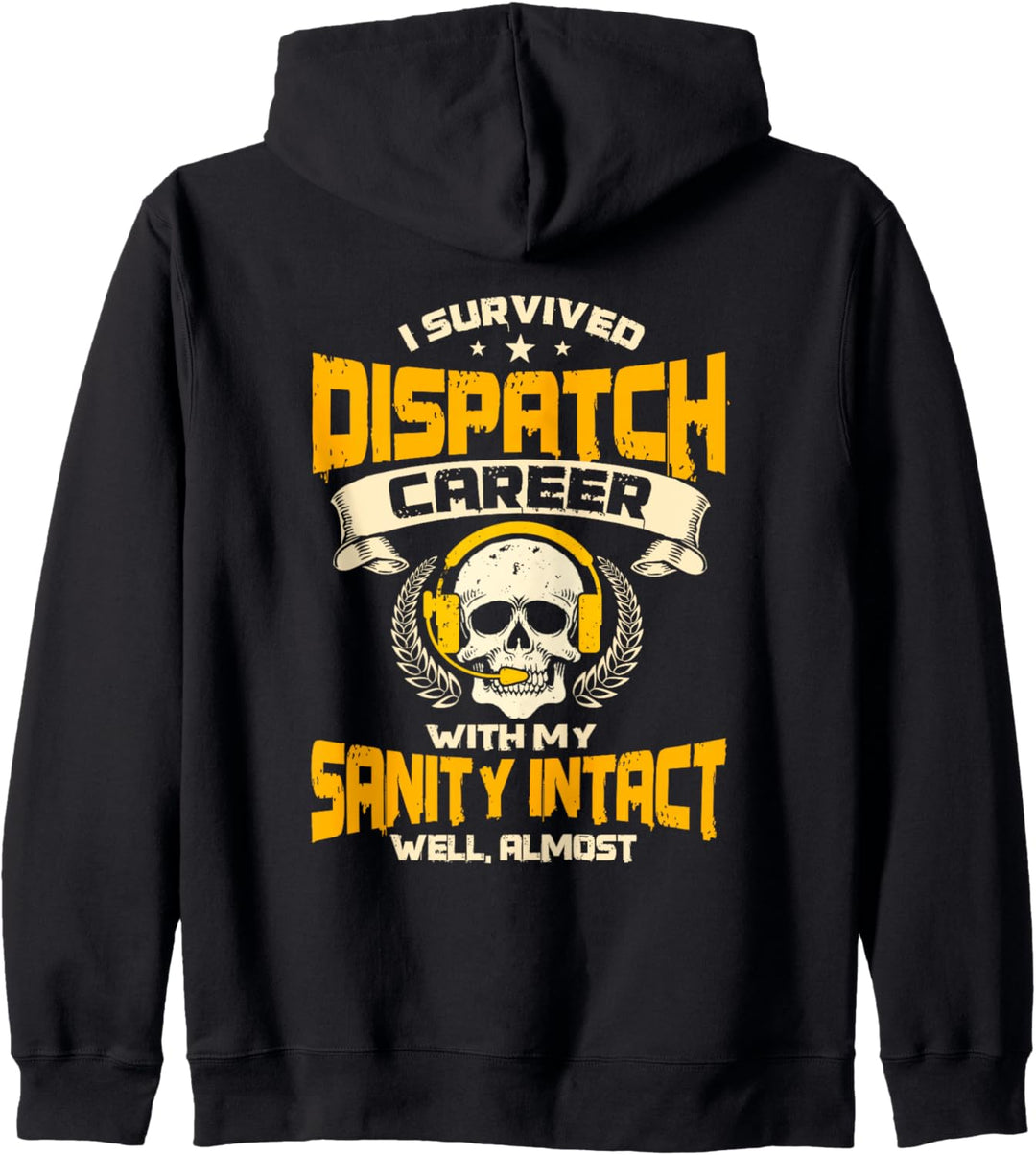Retired Dispatcher 911 Bild auf der Rückseite der Kleidung Kapuzenjacke