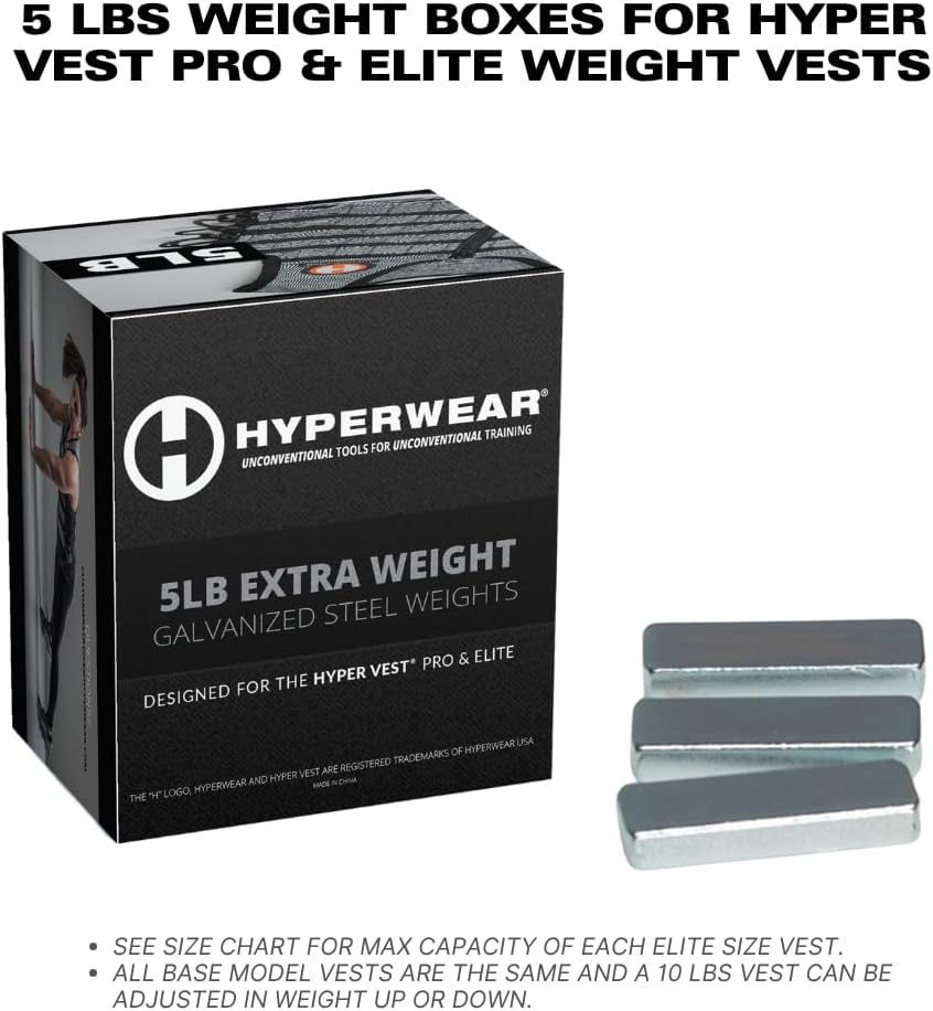 Hyperwear Booster Pack für Hyper Vest PRO & Elite Gewichtswesten - Erweiterungsset mit 35 Zusatzgewi