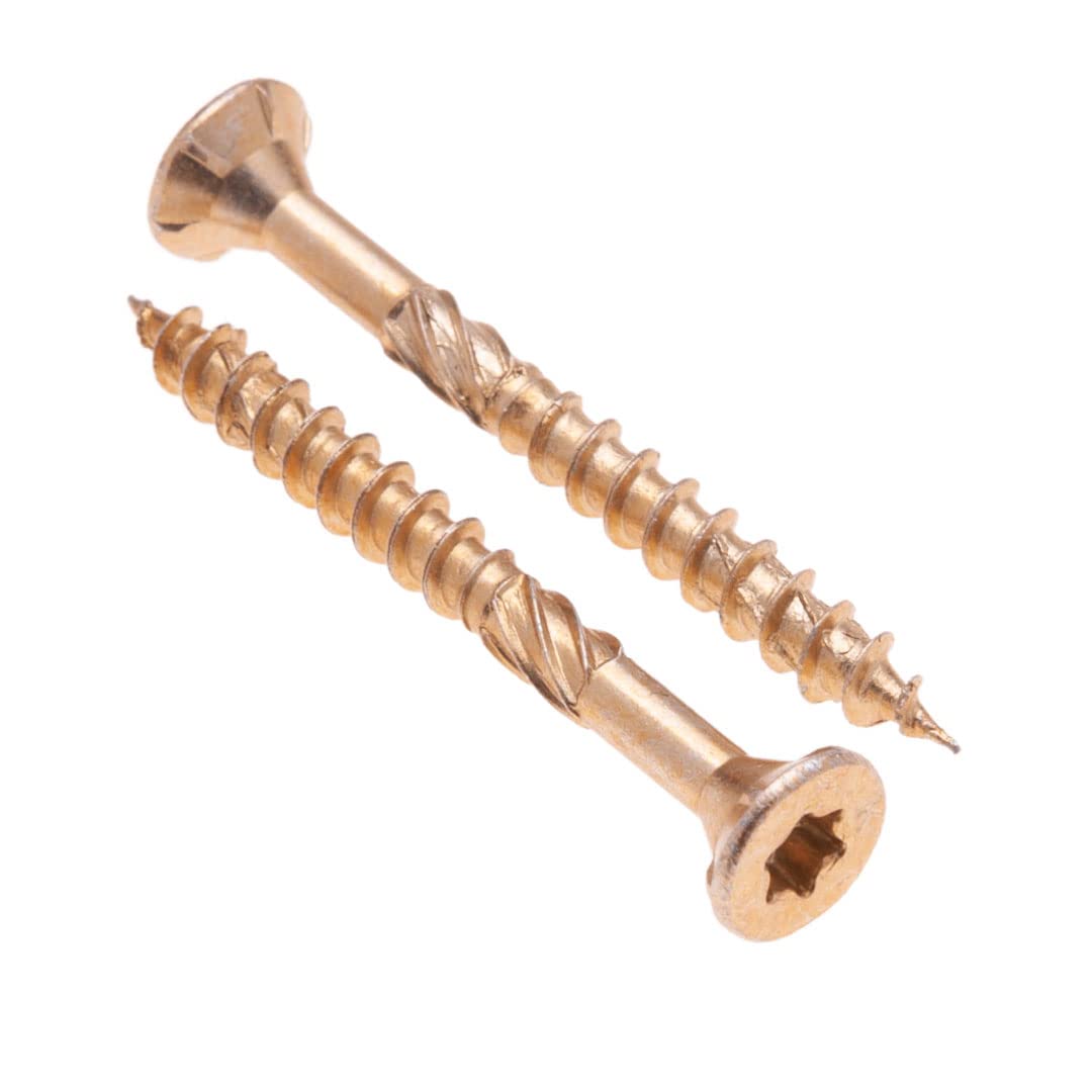 5 mm Holzschrauben Selbstschneidend Torx Gelb mit Verzinktem Mehrzweck-Holz Verwendung flacher Kopf